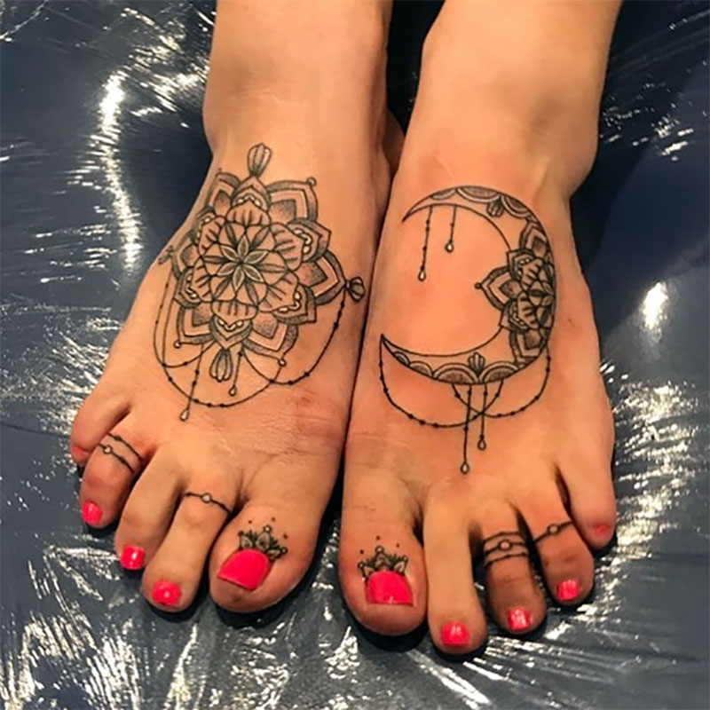 Great Feet and Toes Tattoo for Girls Tattoo Idea