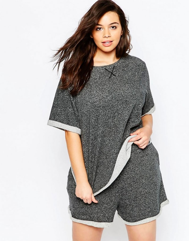 Lounge Shorts and T-Shirt in Lightweight Sweat