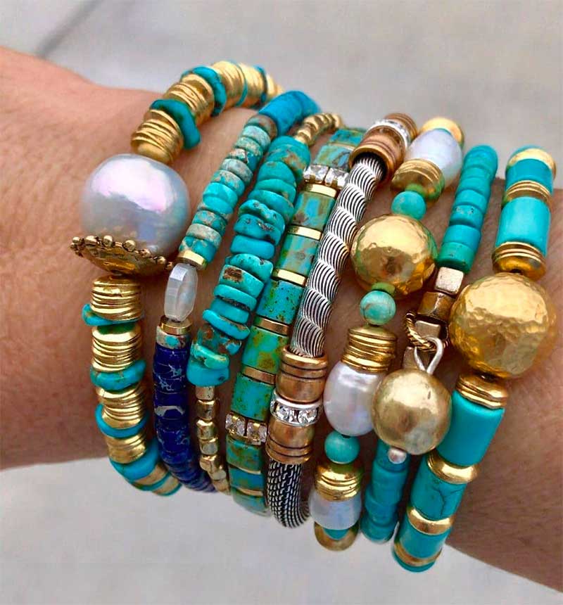 Women's Stacked Bracelets - There's an Arm Party Going On