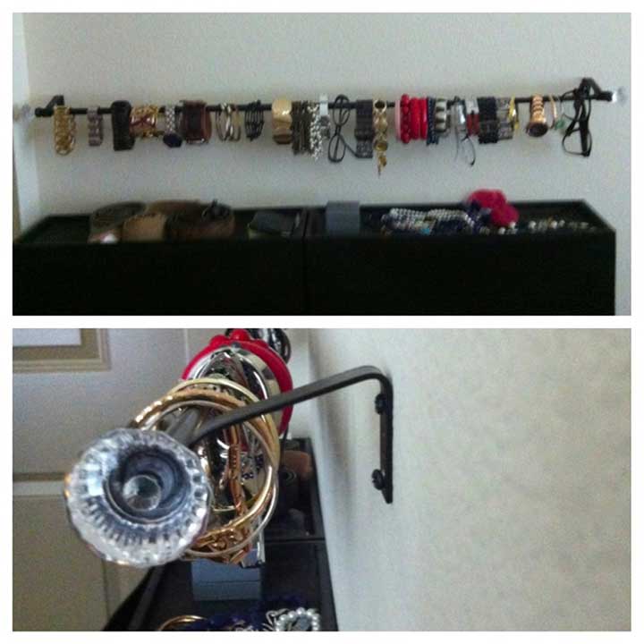 curtain rods - DIY Watch Holders