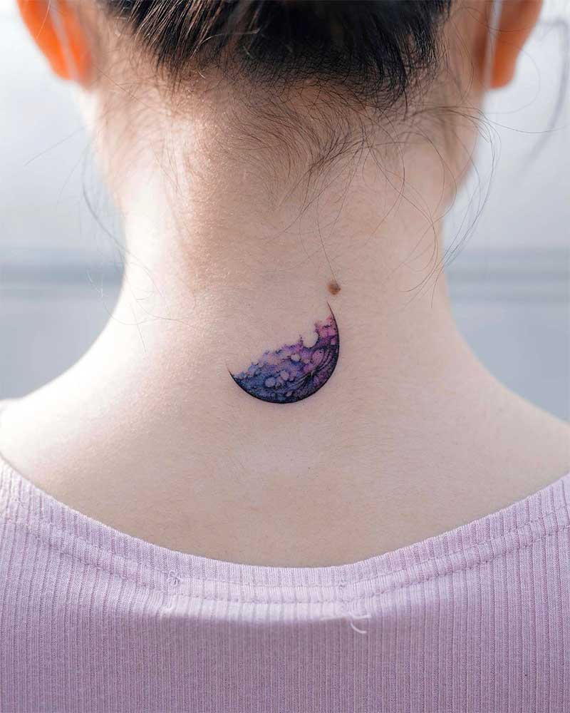 50 Beautiful Simple Moon Tattoo Designs 2023