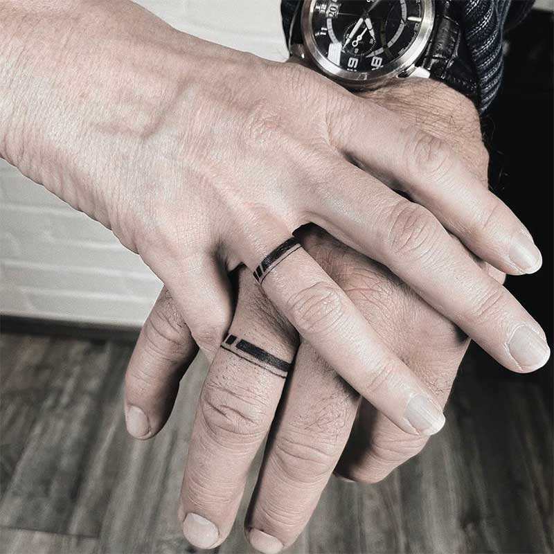 40 Sweet Wedding Ring Tattoos Youll Want to Copy