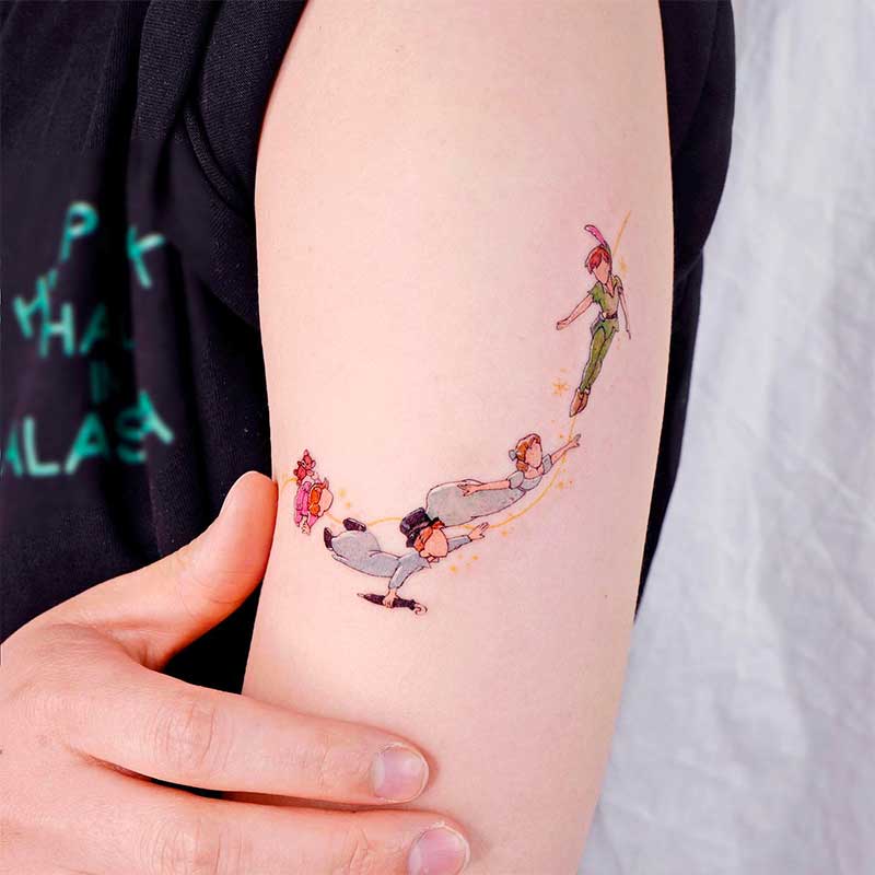 UPDATED 40 Peter Pan Tattoos to Keep You Forever Young