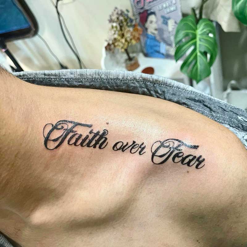 faith tattoos on shoulder