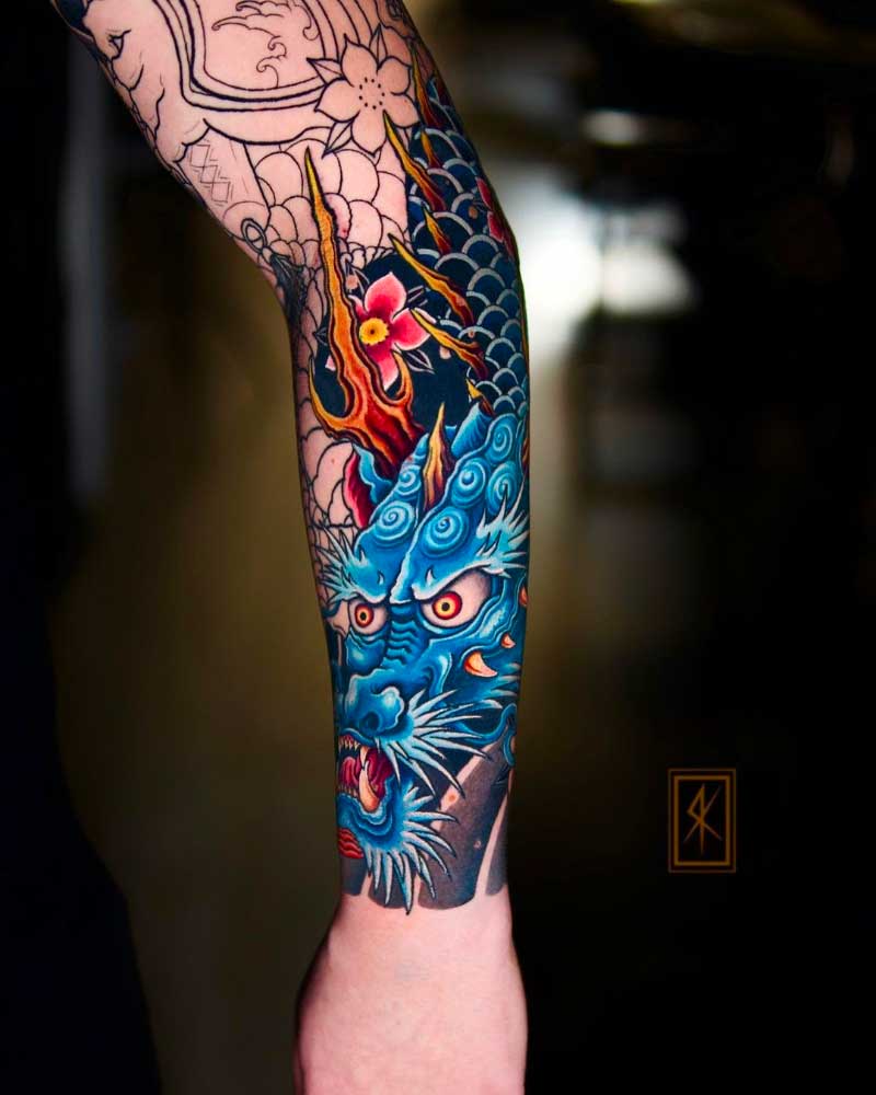 30 Dragon Half Sleeve Tattoos For Men  FireSpewing Design Ideas  Half  sleeve tattoos for guys Dragon sleeve tattoos Sleeve tattoos