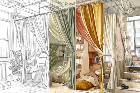 How Curtains Can Make Your Seriously Small Apartment Feel Bigger