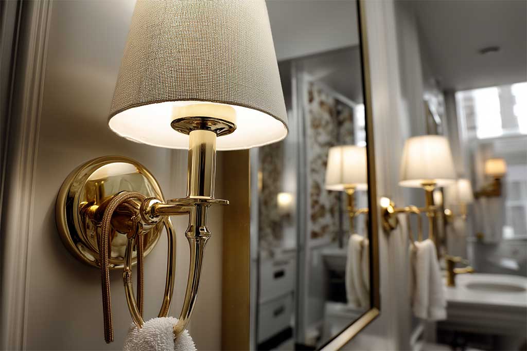Plug-In Gold Sconce