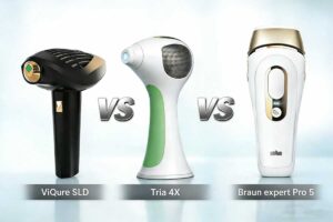 ViQure SLD Hair Removal Device vs Tria 4X vs Braun Expert Pro